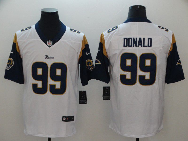 Men Los Angeles Rams 99 Donald White Nike Vapor Untouchable Limited Playe NFL Jerseys